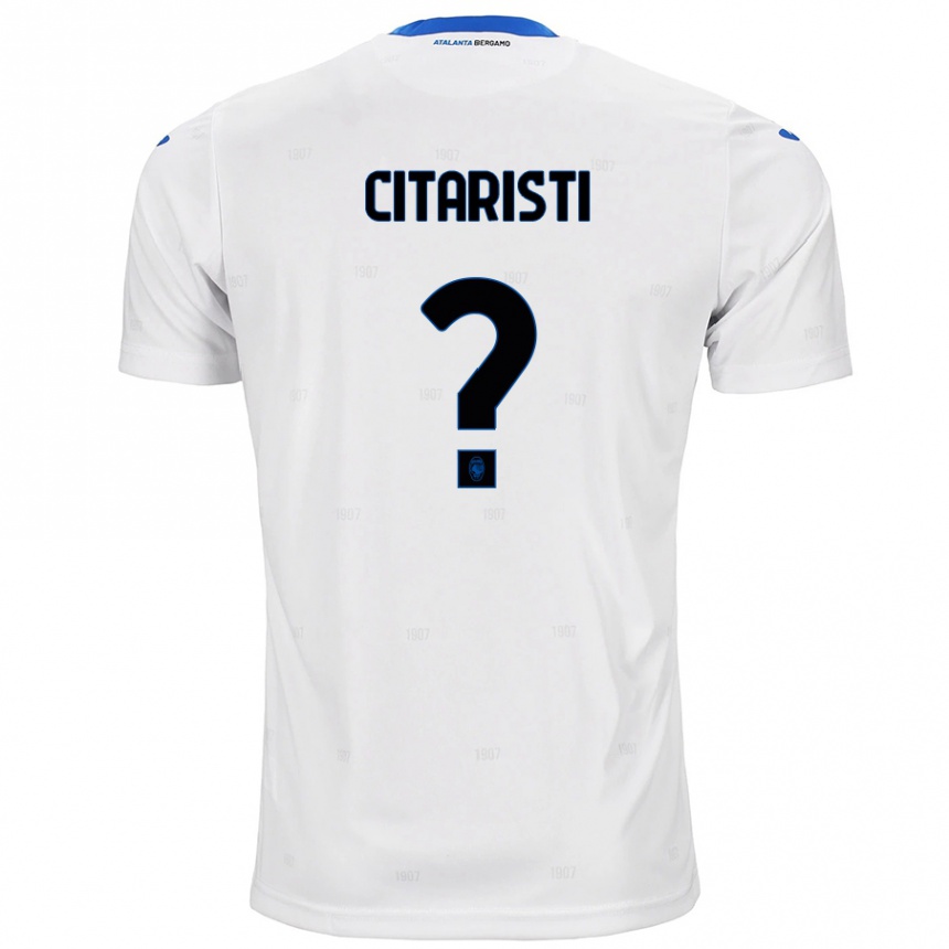 Enfant Football Maillot Christian Citaristi #0 Blanc Tenues Extérieur 2024/25