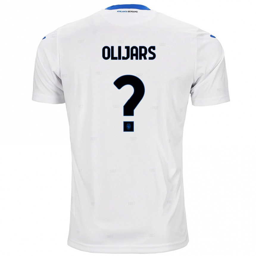 Enfant Football Maillot Jegors Olijars #0 Blanc Tenues Extérieur 2024/25