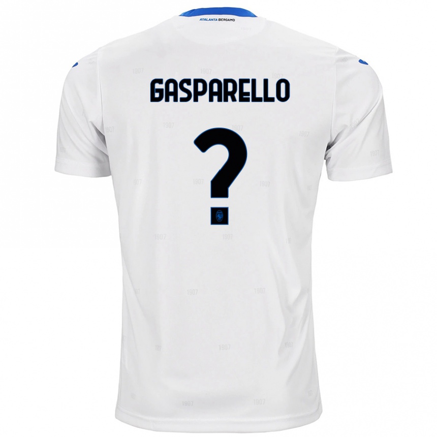 Enfant Football Maillot Francesco Gasparello #0 Blanc Tenues Extérieur 2024/25