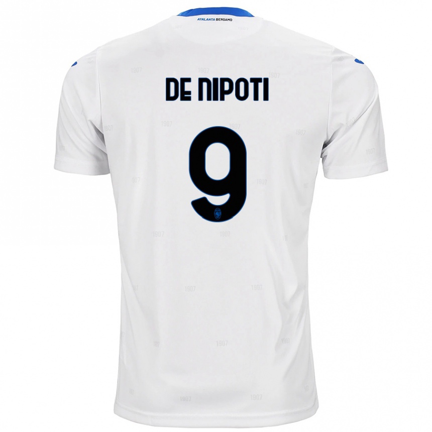 Enfant Football Maillot Tommaso De Nipoti #9 Blanc Tenues Extérieur 2024/25