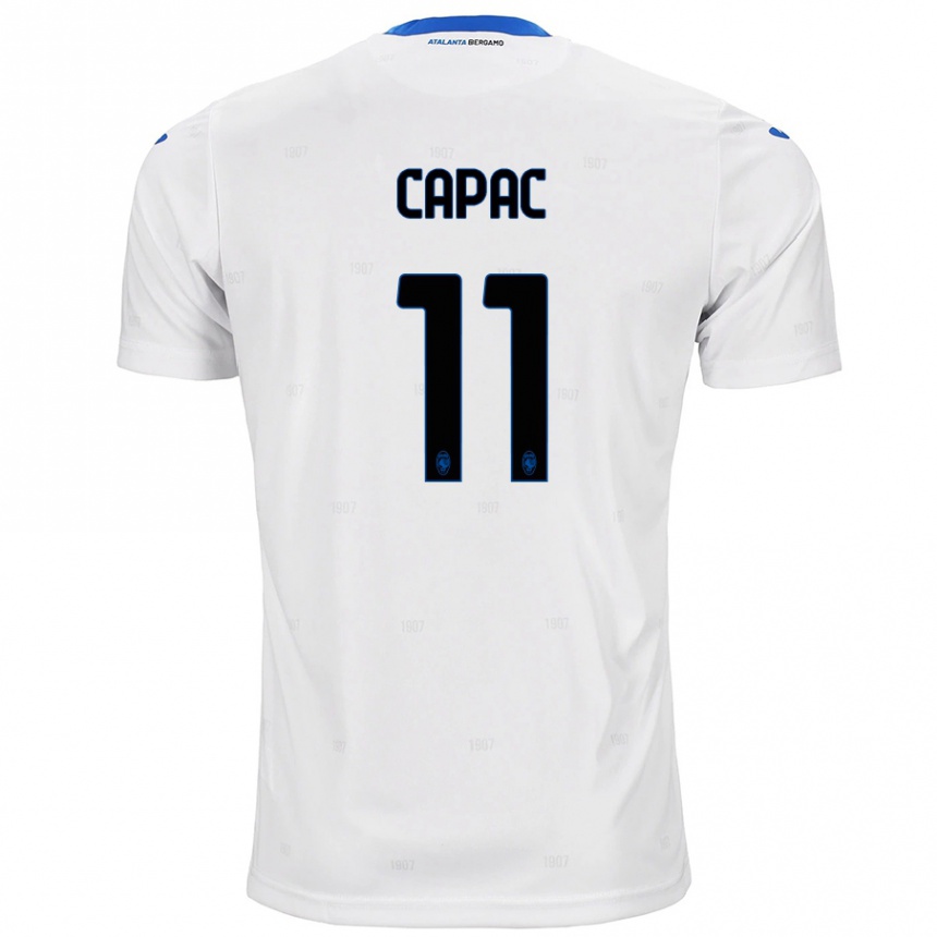 Enfant Football Maillot Alexandru Capac #11 Blanc Tenues Extérieur 2024/25