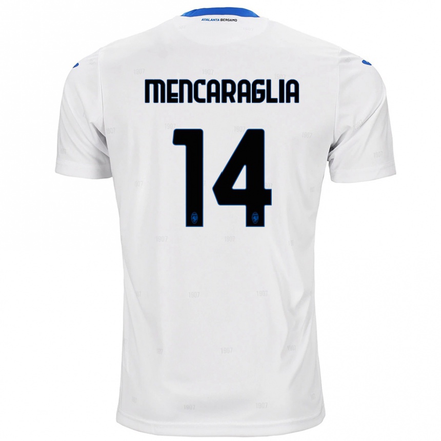 Enfant Football Maillot Filippo Mencaraglia #14 Blanc Tenues Extérieur 2024/25