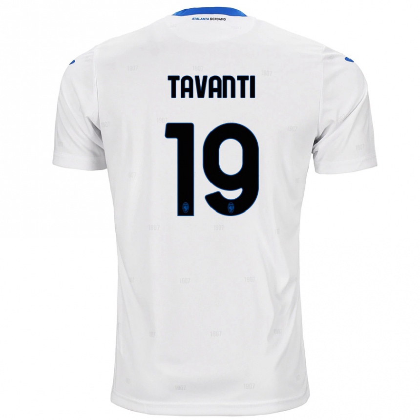 Enfant Football Maillot Mattia Tavanti #19 Blanc Tenues Extérieur 2024/25