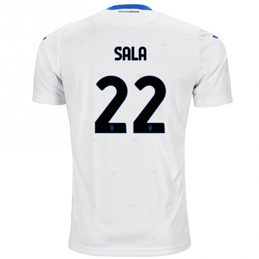 Enfant Football Maillot Lorenzo Sala #22 Blanc Tenues Extérieur 2024/25