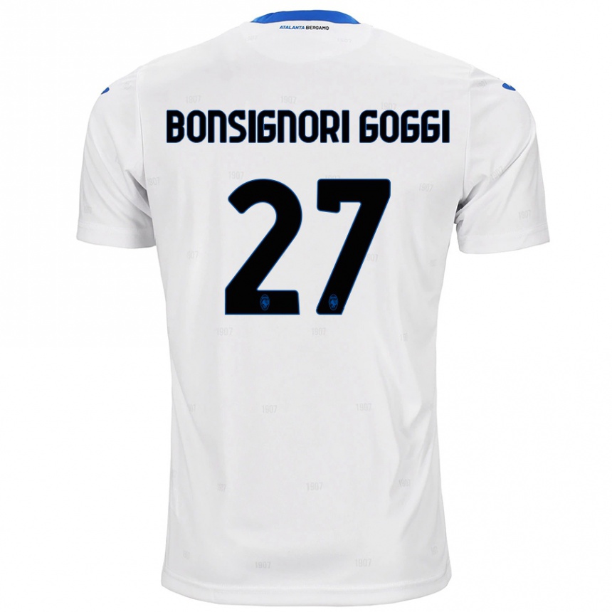 Enfant Football Maillot Lorenzo Bonsignori Goggi #27 Blanc Tenues Extérieur 2024/25