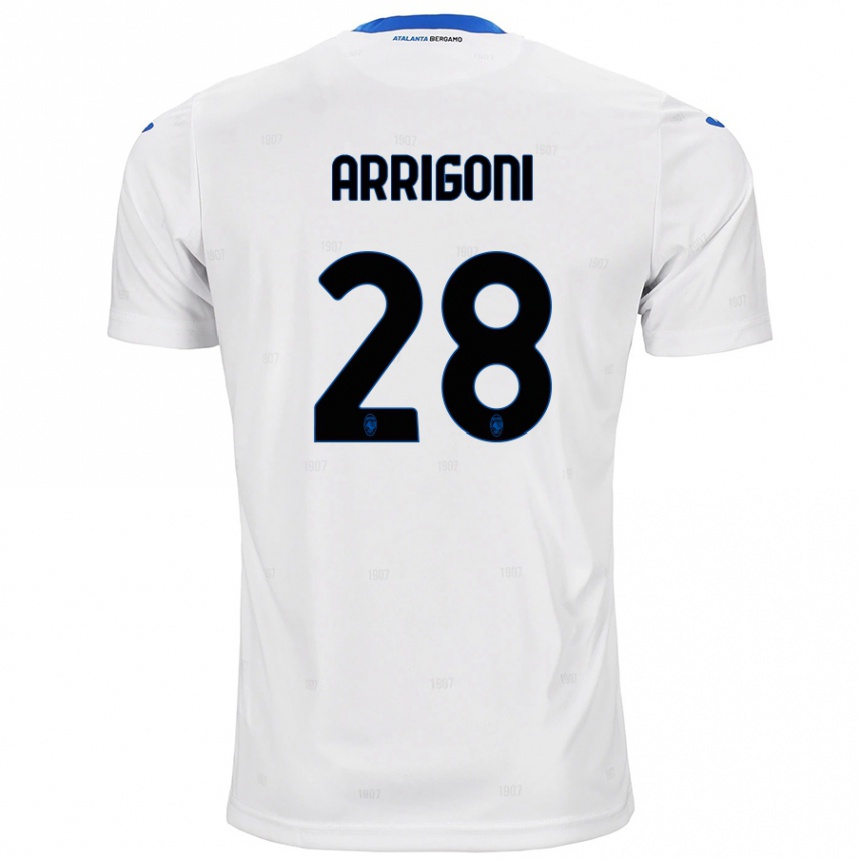 Enfant Football Maillot Mattia Arrigoni #28 Blanc Tenues Extérieur 2024/25