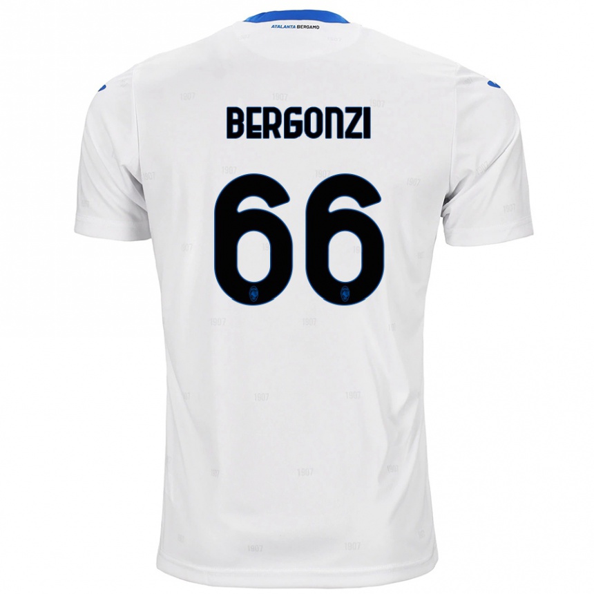 Enfant Football Maillot Federico Bergonzi #66 Blanc Tenues Extérieur 2024/25