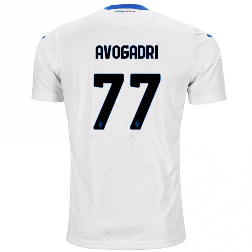 Enfant Football Maillot Lorenzo Avogadri #77 Blanc Tenues Extérieur 2024/25