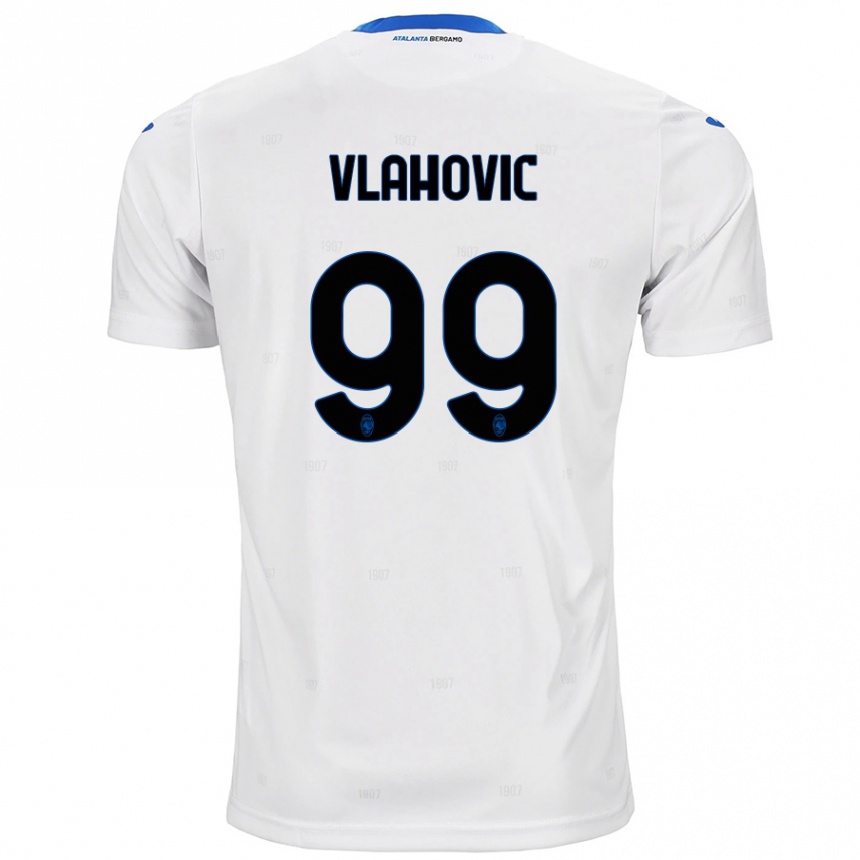 Enfant Football Maillot Vanja Vlahovic #99 Blanc Tenues Extérieur 2024/25