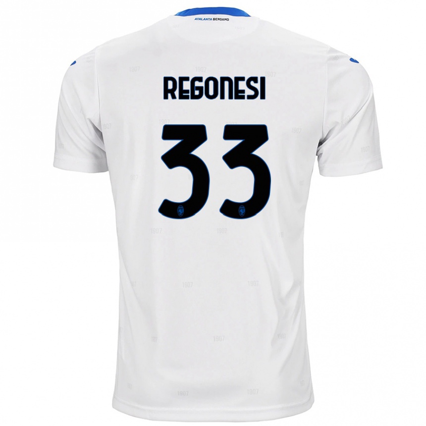 Enfant Football Maillot Iacopo Regonesi #33 Blanc Tenues Extérieur 2024/25