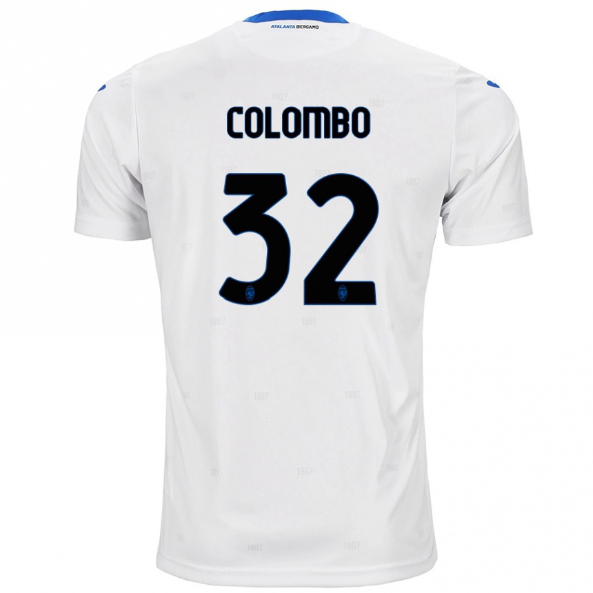 Enfant Football Maillot Matteo Colombo #32 Blanc Tenues Extérieur 2024/25