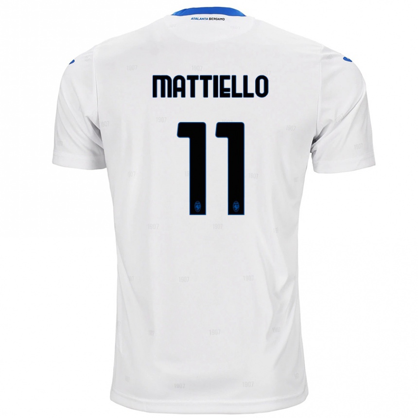 Enfant Football Maillot Federico Mattiello #11 Blanc Tenues Extérieur 2024/25