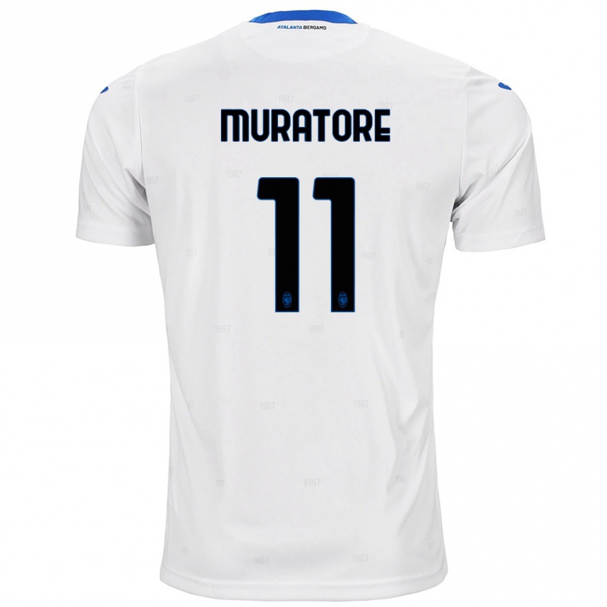 Enfant Football Maillot Simone Muratore #11 Blanc Tenues Extérieur 2024/25