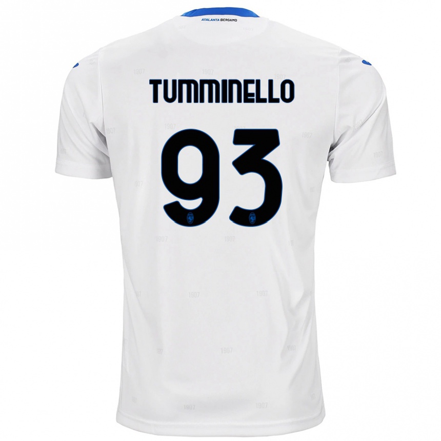 Enfant Football Maillot Marco Tumminello #93 Blanc Tenues Extérieur 2024/25