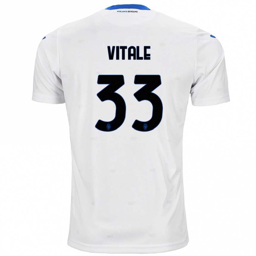 Enfant Football Maillot Francesca Vitale #33 Blanc Tenues Extérieur 2024/25