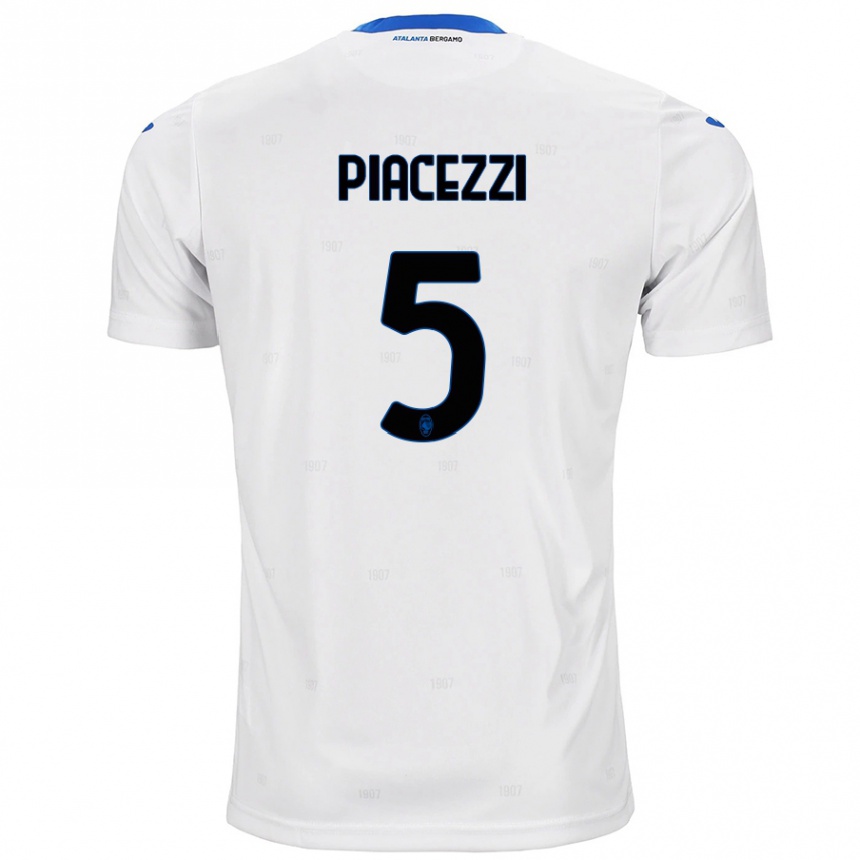 Enfant Football Maillot Eleonora Piacezzi #5 Blanc Tenues Extérieur 2024/25