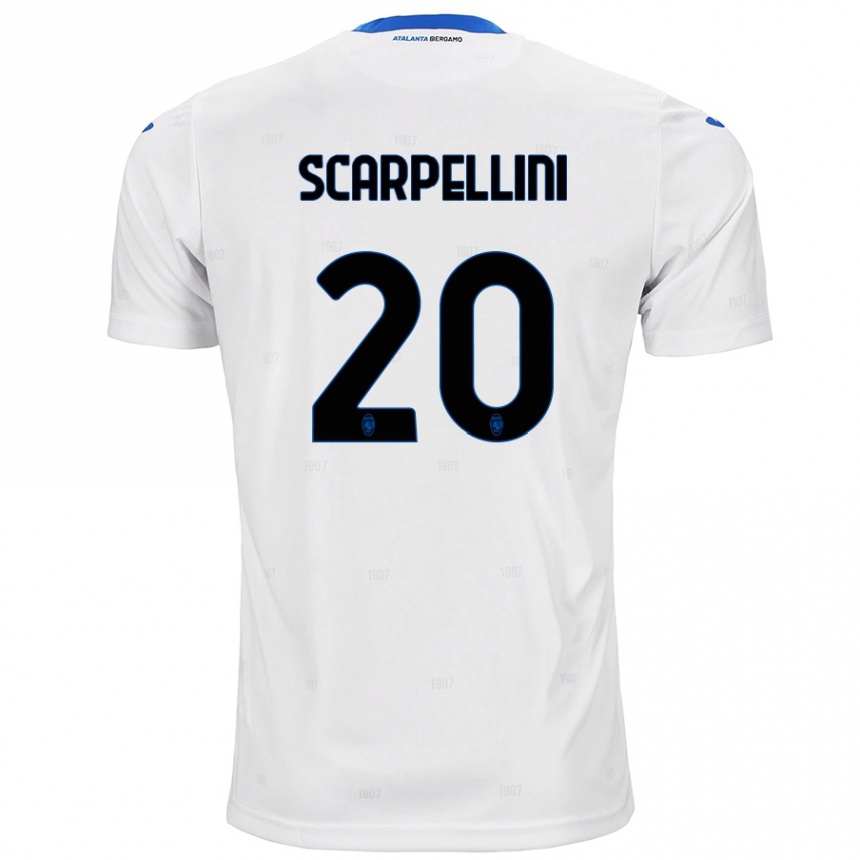 Enfant Football Maillot Andrea Scarpellini #20 Blanc Tenues Extérieur 2024/25