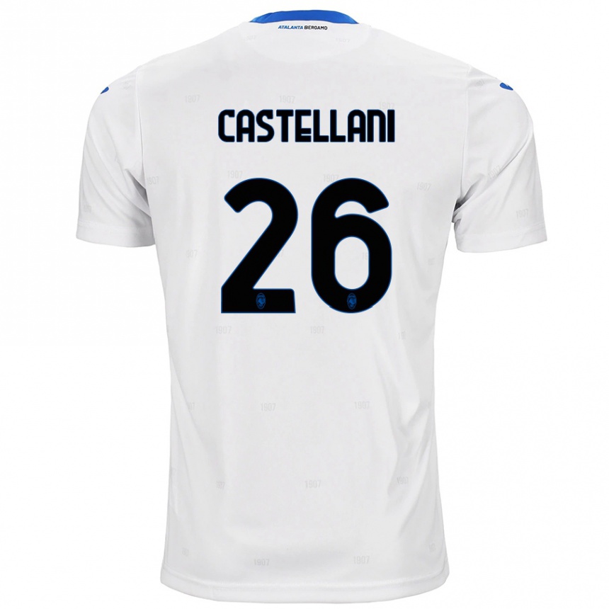 Enfant Football Maillot Eleonora Castellani #26 Blanc Tenues Extérieur 2024/25