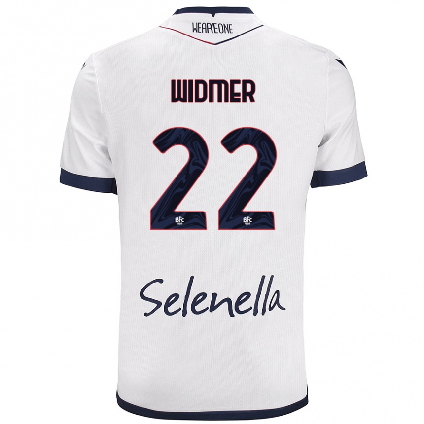 Enfant Football Maillot Renato Widmer D’autilia #22 Blanc Bleu Royal Tenues Extérieur 2024/25