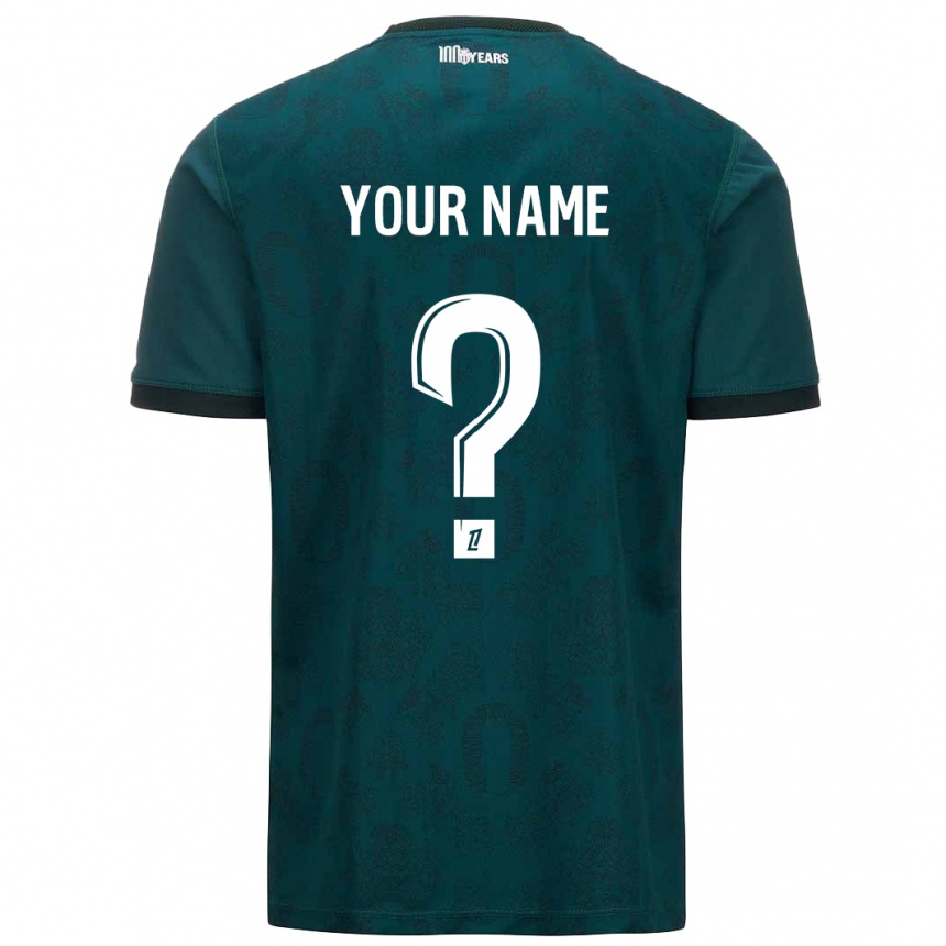 Enfant Football Maillot Votre Nom #0 Vert Foncé Tenues Extérieur 2024/25