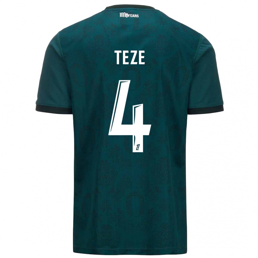 Enfant Football Maillot Teze #4 Vert Foncé Tenues Extérieur 2024/25