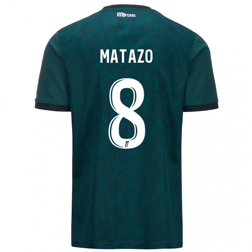 Enfant Football Maillot Eliot Matazo #8 Vert Foncé Tenues Extérieur 2024/25