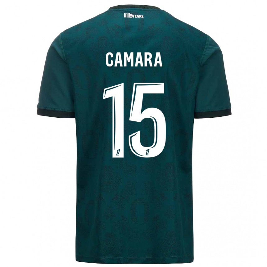 Enfant Football Maillot Lamine Camara #15 Vert Foncé Tenues Extérieur 2024/25