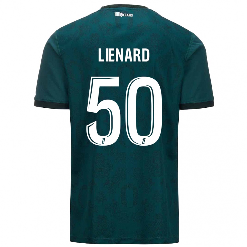 Enfant Football Maillot Yann Lienard #50 Vert Foncé Tenues Extérieur 2024/25