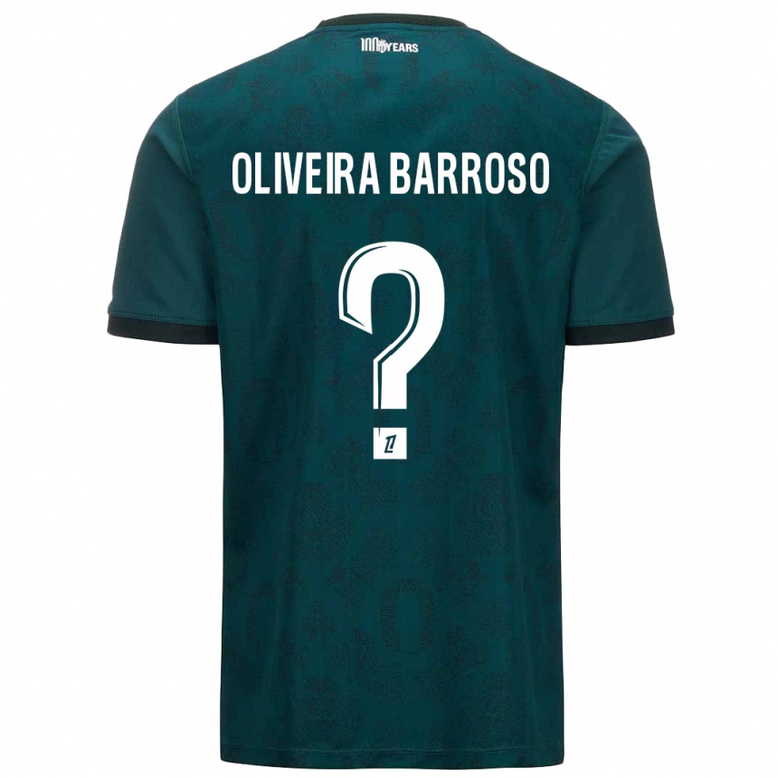 Enfant Football Maillot Mickael Oliveira Barroso #0 Vert Foncé Tenues Extérieur 2024/25