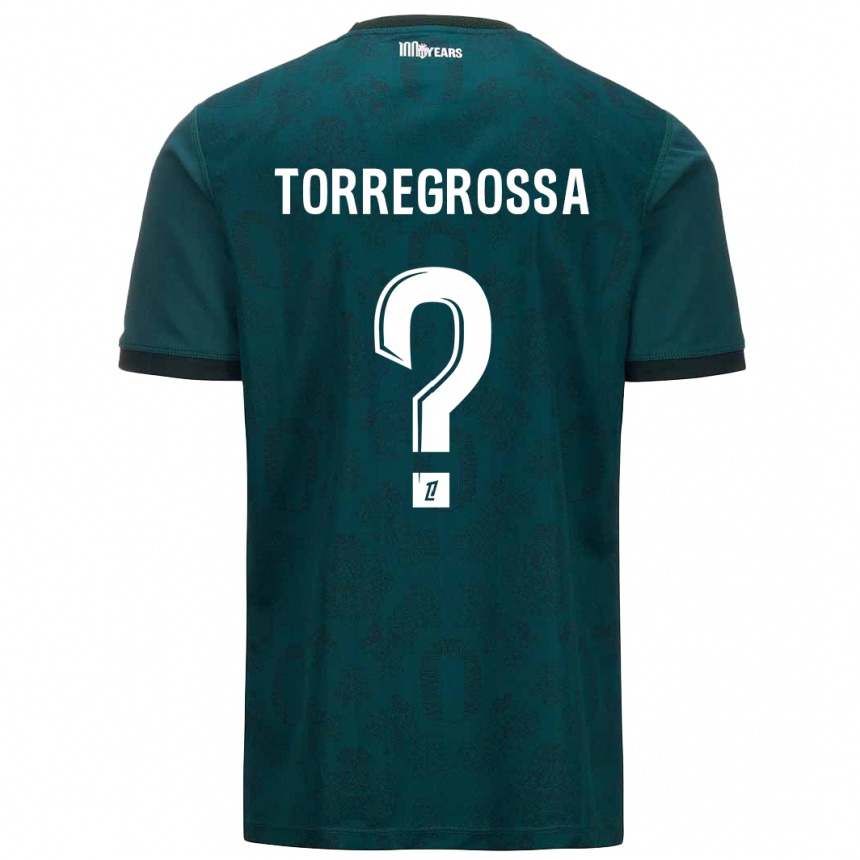 Enfant Football Maillot Hugo Torregrossa #0 Vert Foncé Tenues Extérieur 2024/25