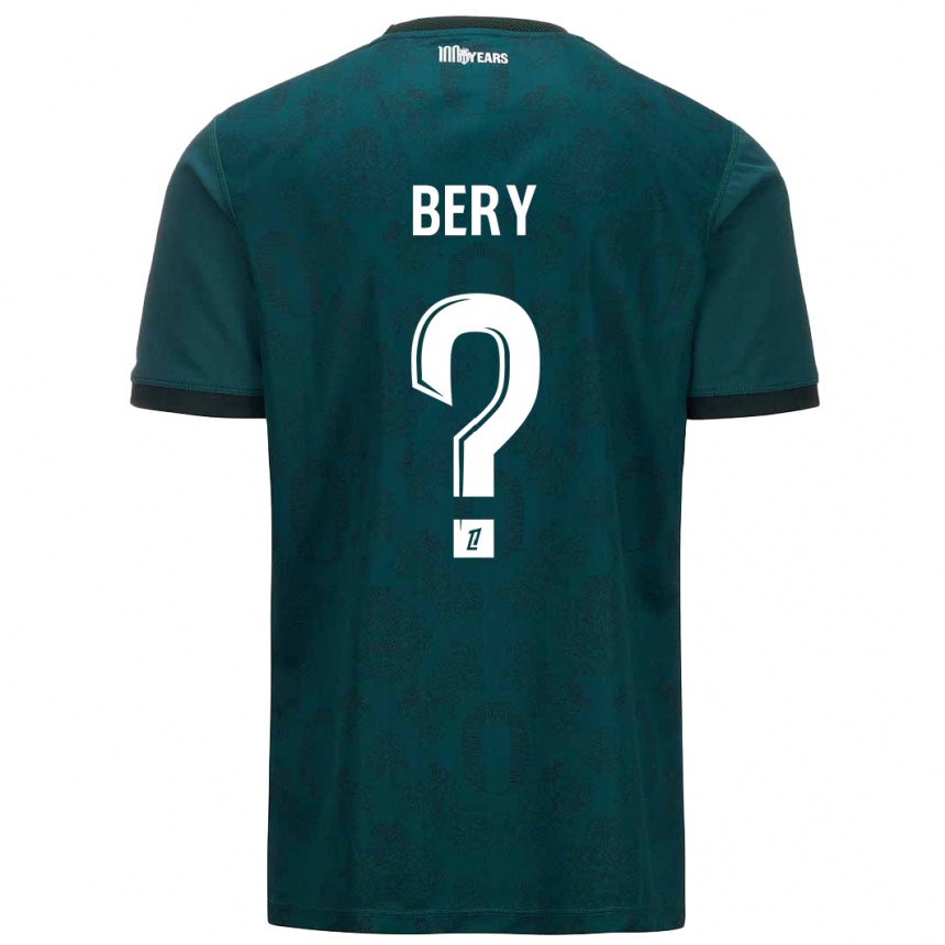 Enfant Football Maillot Jules Bery #0 Vert Foncé Tenues Extérieur 2024/25