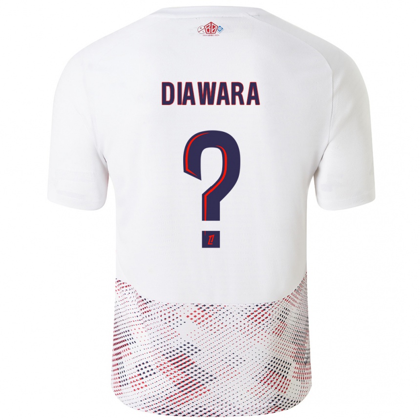 Enfant Football Maillot Bakari Diawara #0 Blanc Bleu Royal Tenues Extérieur 2024/25