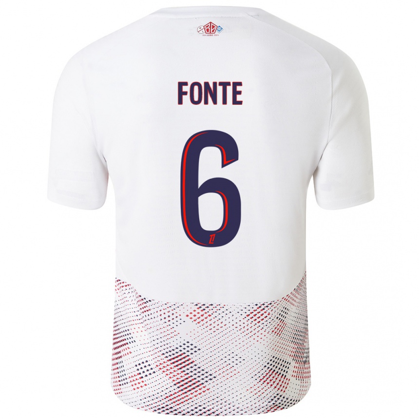 Enfant Football Maillot Jose Fonte #6 Blanc Bleu Royal Tenues Extérieur 2024/25