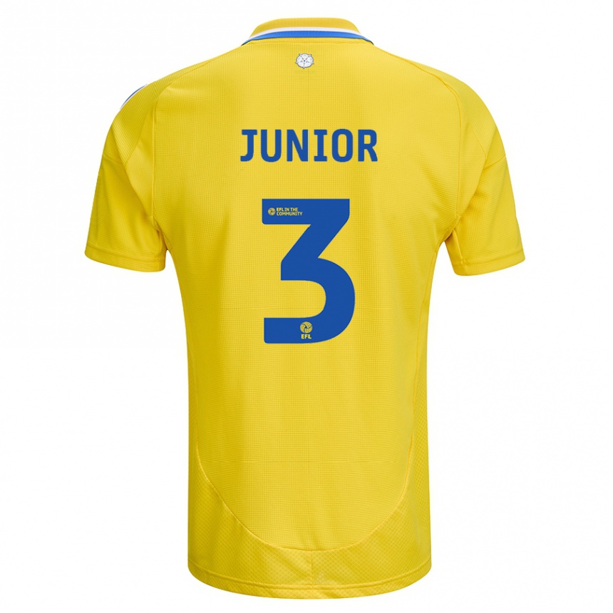 Enfant Football Maillot Junior Firpo #3 Jaune Bleu Tenues Extérieur 2024/25