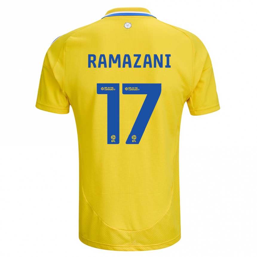 Enfant Football Maillot Largie Ramazani #17 Jaune Bleu Tenues Extérieur 2024/25