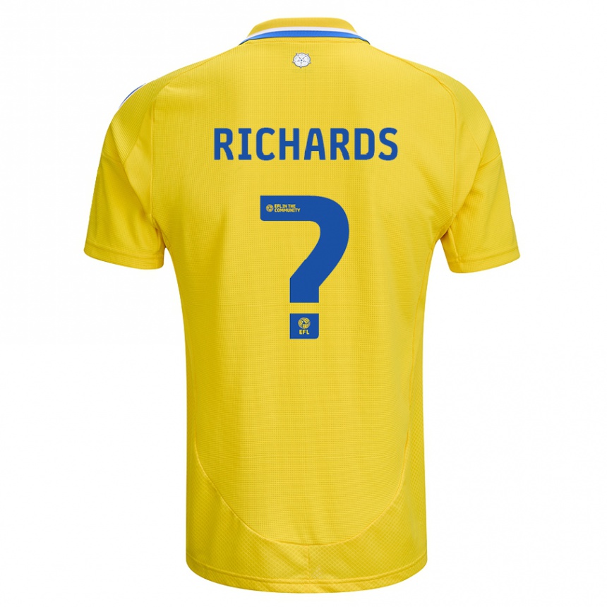 Enfant Football Maillot Joe Richards #0 Jaune Bleu Tenues Extérieur 2024/25