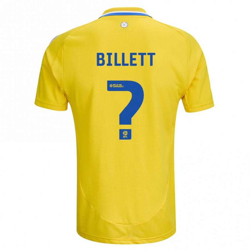 Enfant Football Maillot Joe Billett #0 Jaune Bleu Tenues Extérieur 2024/25