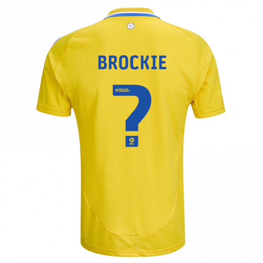 Enfant Football Maillot Devon Brockie #0 Jaune Bleu Tenues Extérieur 2024/25