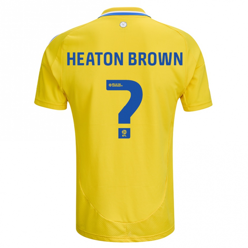 Enfant Football Maillot Heaton Brown #0 Jaune Bleu Tenues Extérieur 2024/25