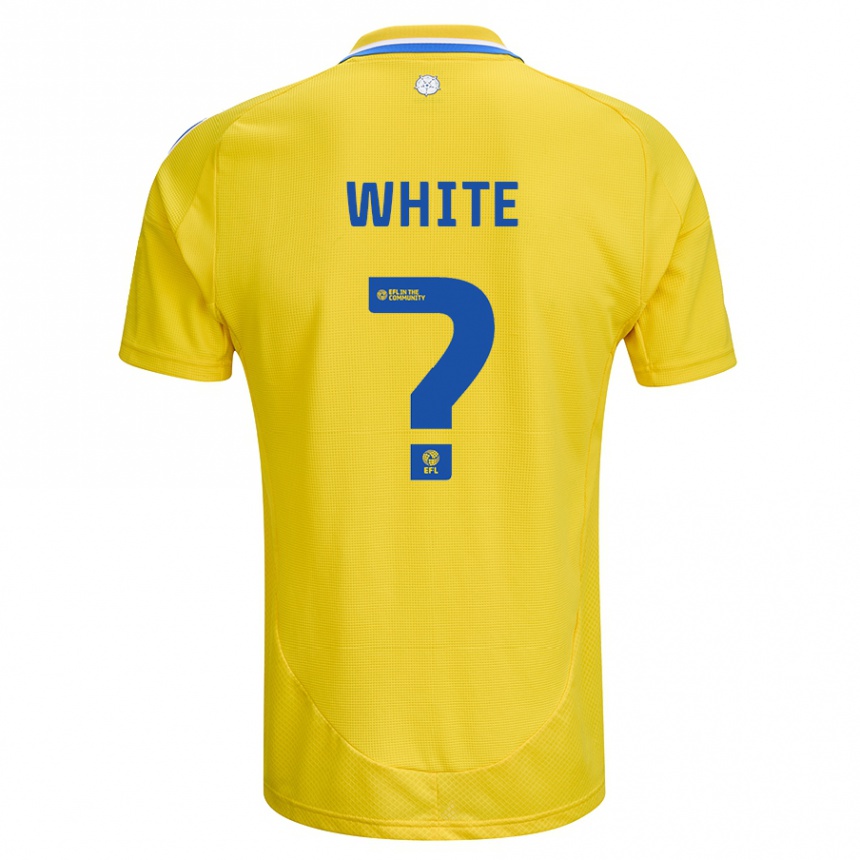 Enfant Football Maillot Logan White #0 Jaune Bleu Tenues Extérieur 2024/25