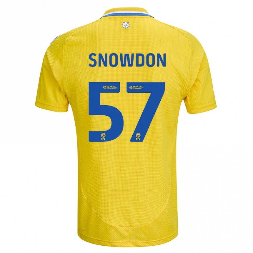 Enfant Football Maillot Joe Snowdon #57 Jaune Bleu Tenues Extérieur 2024/25