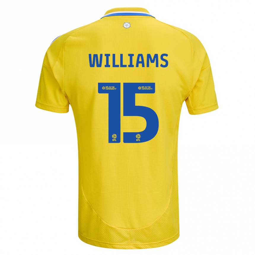 Enfant Football Maillot Paige Williams #15 Jaune Bleu Tenues Extérieur 2024/25