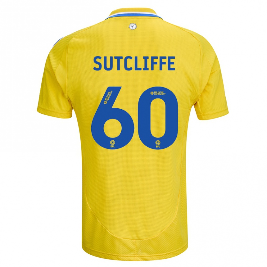 Enfant Football Maillot Harvey Sutcliffe #60 Jaune Bleu Tenues Extérieur 2024/25