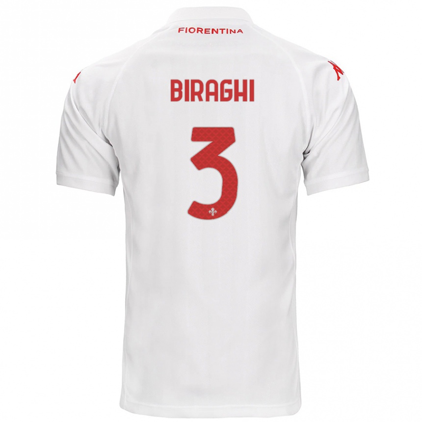 Enfant Football Maillot Cristiano Biraghi #3 Blanc Tenues Extérieur 2024/25