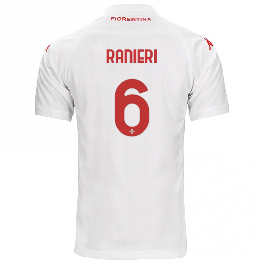 Enfant Football Maillot Luca Ranieri #6 Blanc Tenues Extérieur 2024/25