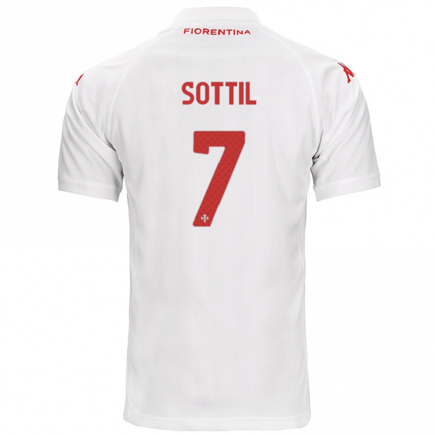 Enfant Football Maillot Riccardo Sottil #7 Blanc Tenues Extérieur 2024/25