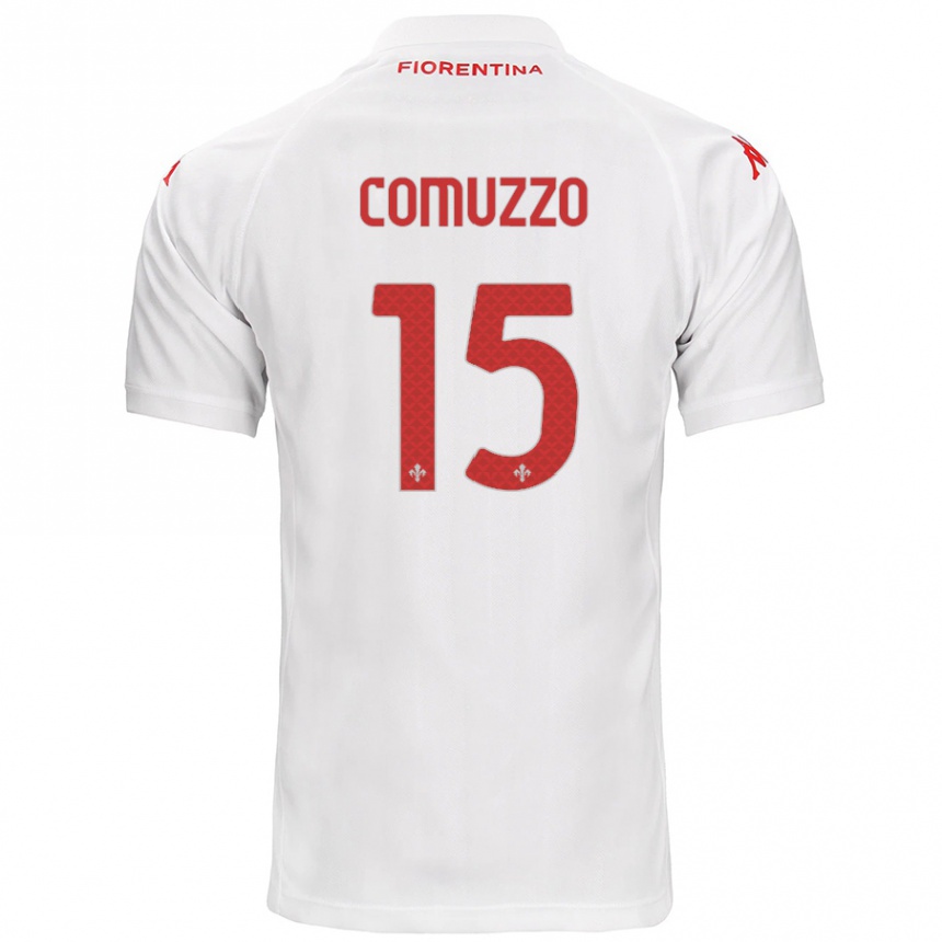 Enfant Football Maillot Pietro Comuzzo #15 Blanc Tenues Extérieur 2024/25