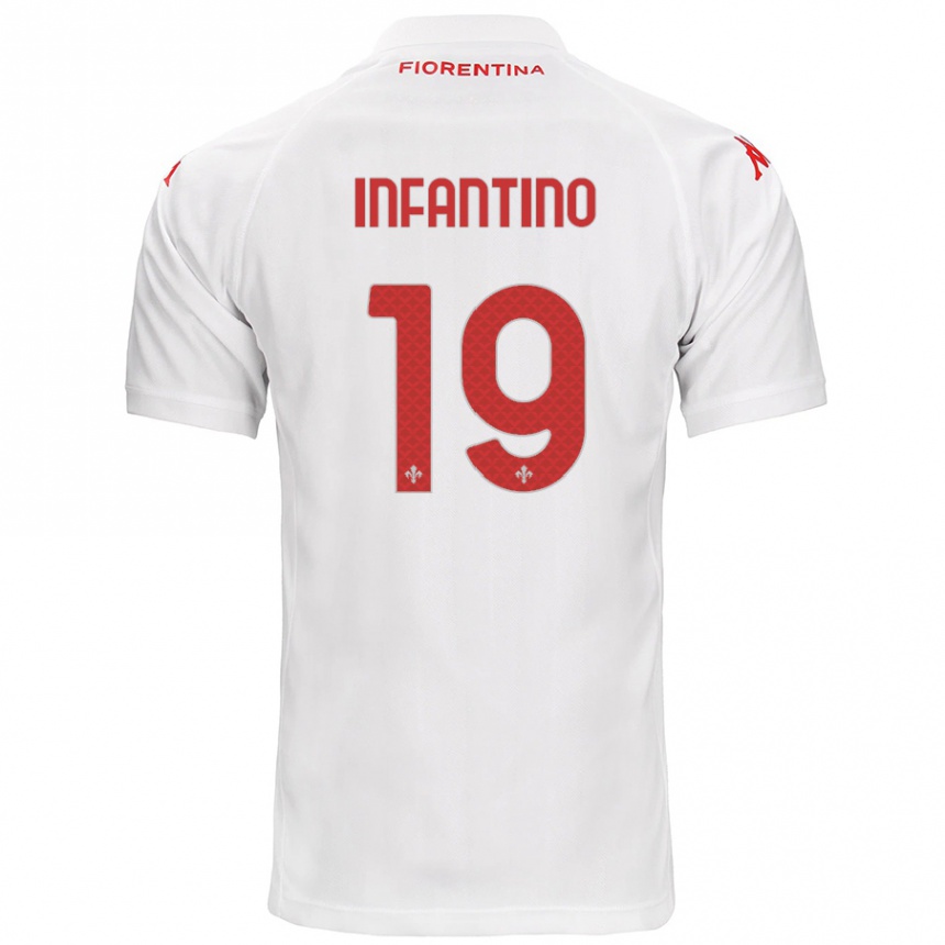 Enfant Football Maillot Gino Infantino #19 Blanc Tenues Extérieur 2024/25