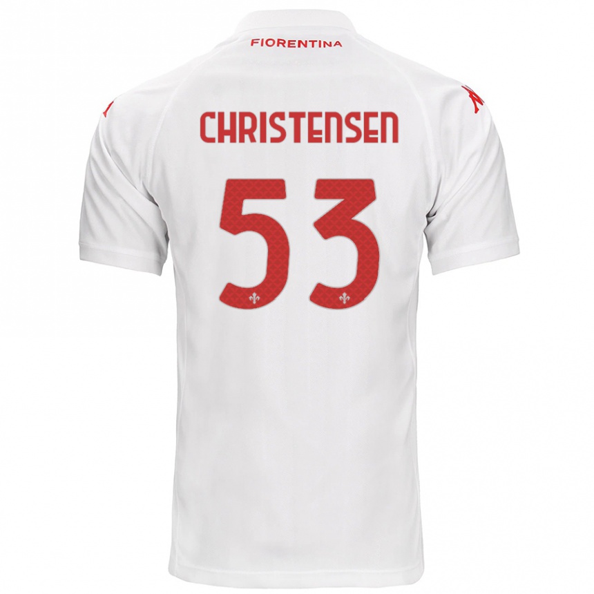 Enfant Football Maillot Oliver Christensen #53 Blanc Tenues Extérieur 2024/25