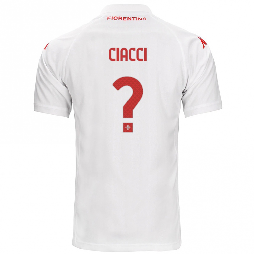 Enfant Football Maillot Niccolò Ciacci #0 Blanc Tenues Extérieur 2024/25